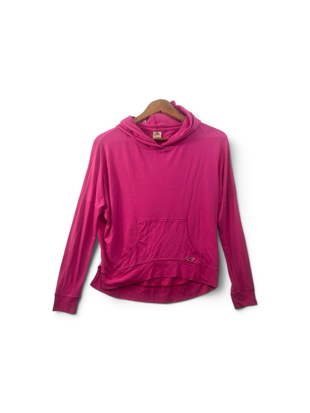 Hollister Pink Hoodie Shirt Size XS Long Sleeve Seagull Logo Hooded‎ Top